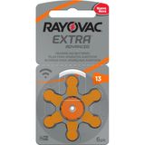 Pilha Rayovac Auditiva nº 13 com 6