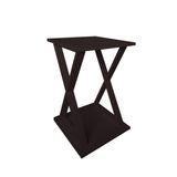Mesa X Lateral De Apoio Ou Mesa De Cabeceira Preto Laca