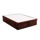 Base para Cama Box Queen Physical l com Baú (39x158x198) Marrom