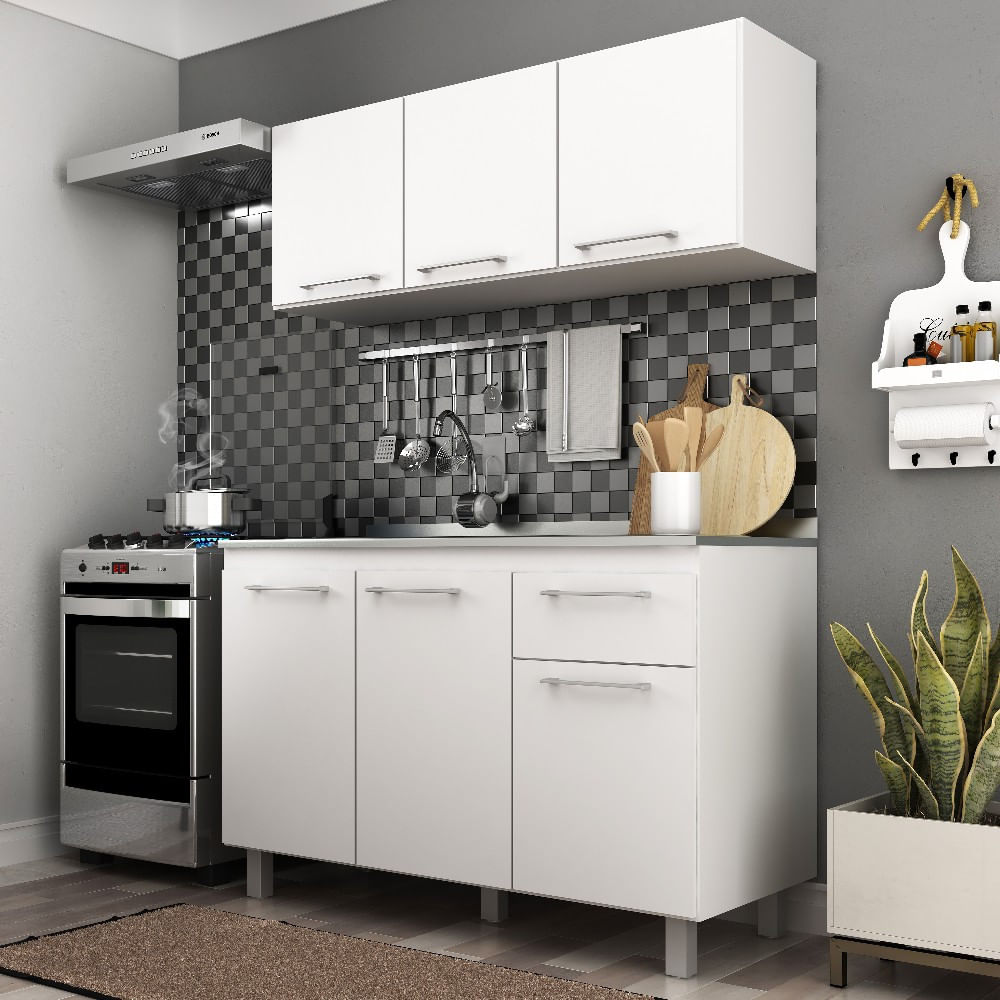 Cozinha Modulada 6 Portas 1 Gaveta Sem Tampo Iara J Carvalho