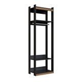 Guarda-roupa Closet Modulado Amber Ii Preto E Brise