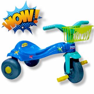 Triciclo Passeio Motoca Infantil Super Turbo Azul +4 Anos Tico Tico  Velotrol Brinquedo Até 25kg Xalingo - 07523 - Velotrol e Triciclo a Pedal -  Magazine Luiza