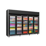 Refrigerador Vertical Auto Serviço 1960 Litros Aço Pintado Em Preto Com Led  Fros Free  Geas- 5 Portas Pr  Gelopar 220v Gelopar