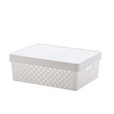 Cesto Organizador Com Tampa 39X29X14 Paramount Branca