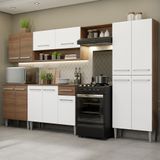 Cozinha Completa Madesa Emilly 293001 Com Armário E Balcão - Rustic/branco