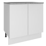 Balcão Madesa Stella 80 cm 2 Portas - Branco