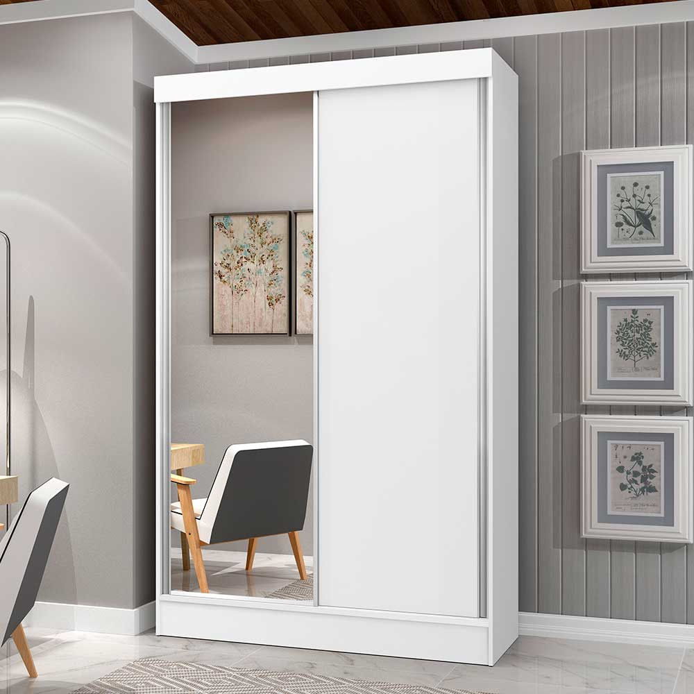 Roupeiro Georgia Plus Com 2 Portas De Correr Com Espelho J E A Moveis