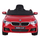 Carrinho Elétrico Infantil BMW 6 GT Gran Turismo, 12V Com Controle Remoto BelFix Bel Brink Vermelho