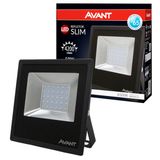 Refletor Led 50w Cob Avant Bivolt Slim Ip65 Branco Frio 6500k