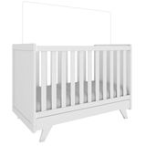 Berço Mini Cama Retrô Móveis Peroba Branco Brilho