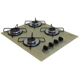 Cooktop 4 Bocas Premium Ultra Chama - Amadeirado Claro