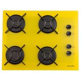 Fogão Cooktop Fornello 4 Bocas Amarelo Automático