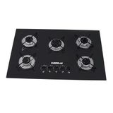 Fogão Cooktop ultra chama 5 bocas Preto - Chamalux