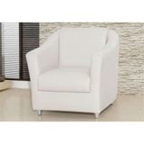 Poltrona Decorativa Tilla Corino - Branco
