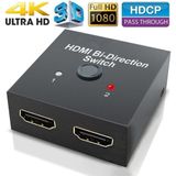 Switch Hdmi Bi-direcional 4k C/ Chave 1x2 Ou 2x1 Kp-3474