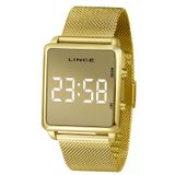 Relogio Lince Feminino Digital Led Mdg4619l Bxkx Dourado