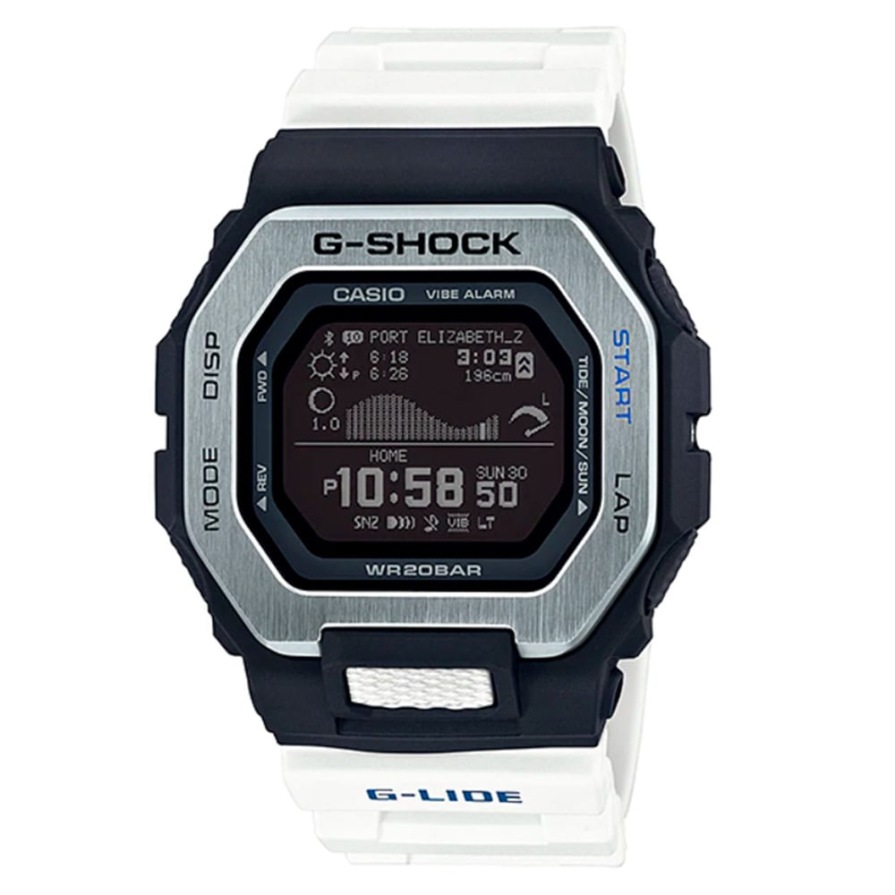 Relógio Casio G-shock Masculino Digital Branco Gbx-100-7dr