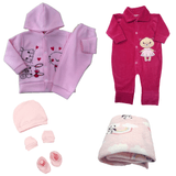 Roupas De Bebê Macacão Plush E Conjunto Soft Manta Kit Toca