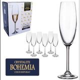 Taça Champagne Cristal 220ml Bohemia Jogo Com 6 pcs
