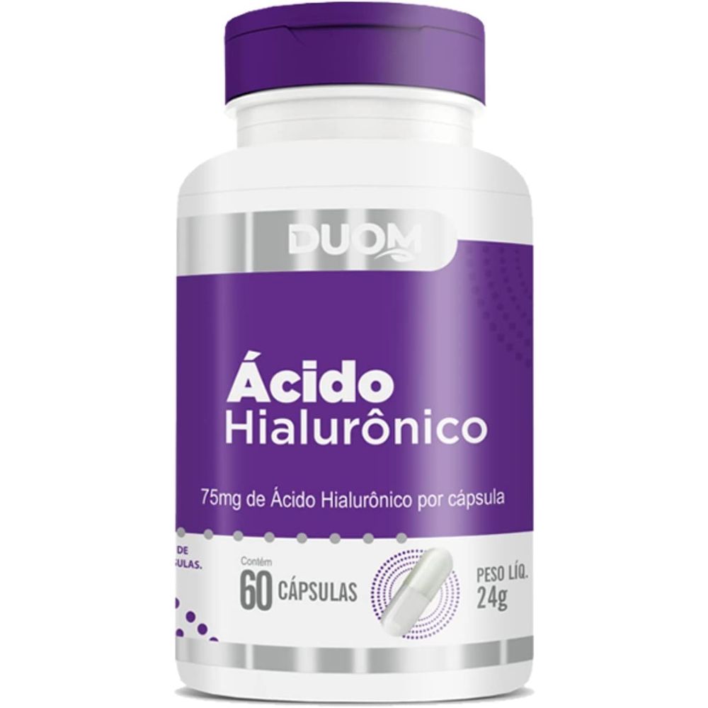 Ácido Hialurônico 75mg Antienvelhecimento 60 Cápsulas - Duom