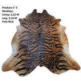 Tapete Sala Couro Inteiro Animal Print Tigre  - 03