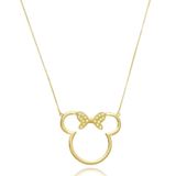 Colar Personalizado Mickey E Miney Vazado Folheado Em Ouro 1