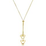 Colar Personalizado Gravata Mickey E Miney Folheado Em Ouro
