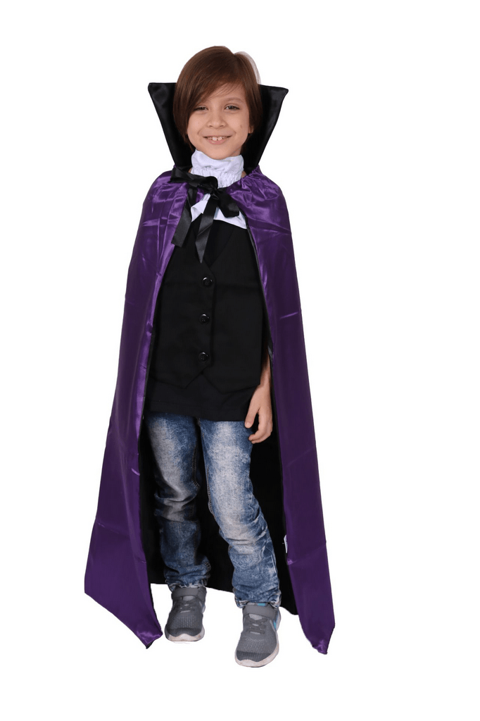 Fantasia Halloween Menino Conde Drácula Capa de Vampiro Infantil Completo  com Sangue e Dentadura