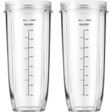 Peça De Substituição Para Nutri Ninja Blender 2-pack 32oz Copos De Substituição Compatíveis Com Liquidificadores Nutri Ninja Auto-iq Series