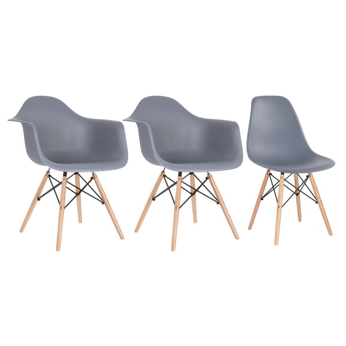 MV24651034_Conjunto-2-x-cadeiras-Eames-DAW-com-bracos---1-cadeira-Eiffel-DSW---Cinza-escuro_1_Zoom