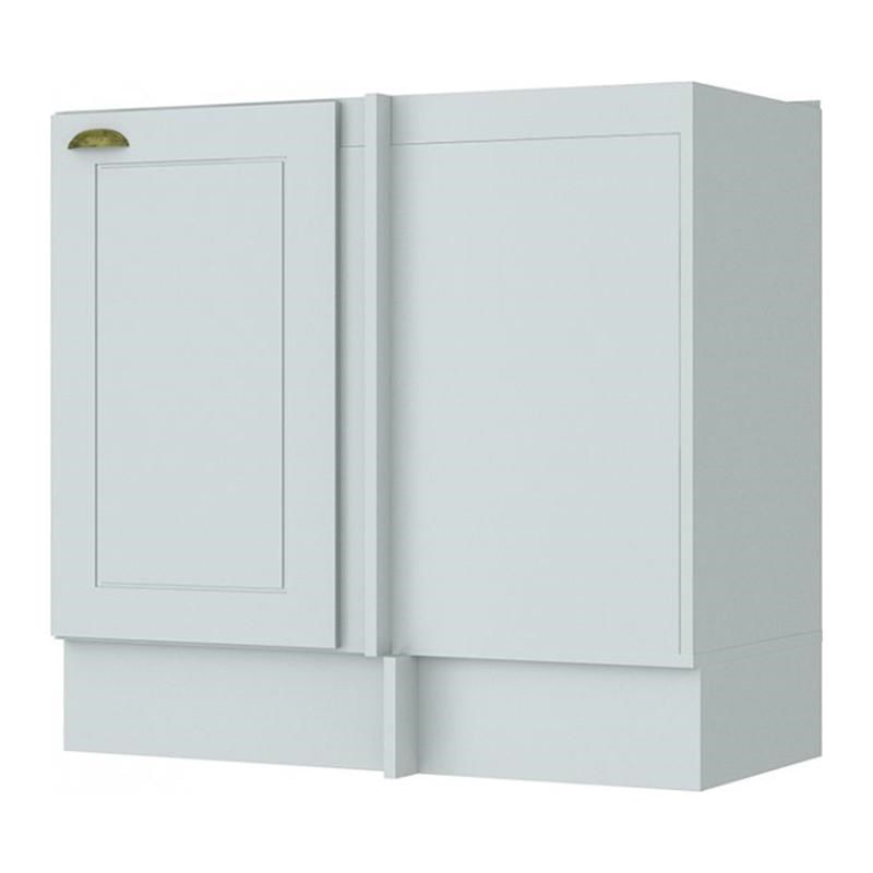 Balcão Canto Reto 1 Porta Sem Tampo Americana Branco - Móveis Henn