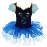 Dressy Daisy Ballerina Princess Costume Dance Outfit Ballet Tutu Vestido Fantasia Dancewear Para Meninas Crianças Tamanho 3-4t, Azul