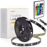 Wenice Led Light Strip 18ft Para Tv 65 A 82 Polegadas, Tv Backlight Strip 5.5m Com 24key Ir Remote Multi Color-the Longest