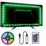 Tv Strip Light, Luz De Fundo De Tv De 6,56 Pés/2m Para Tv/monitor De 32-60 Polegadas Atrás, Tira De Luz Led Usb Com Controle Remoto, Cores Rgb Para L