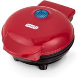 Grelha Redonda Elétrica Dash Mini Para Panquecas, Biscoitos, Ovos E Outros No Café Da Manhã + Livro De Receitas Incluído, Vermelho - 110v