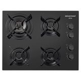 Cooktop Brastemp 4 Bocas Vidro Preto Bivolt BDD61AE