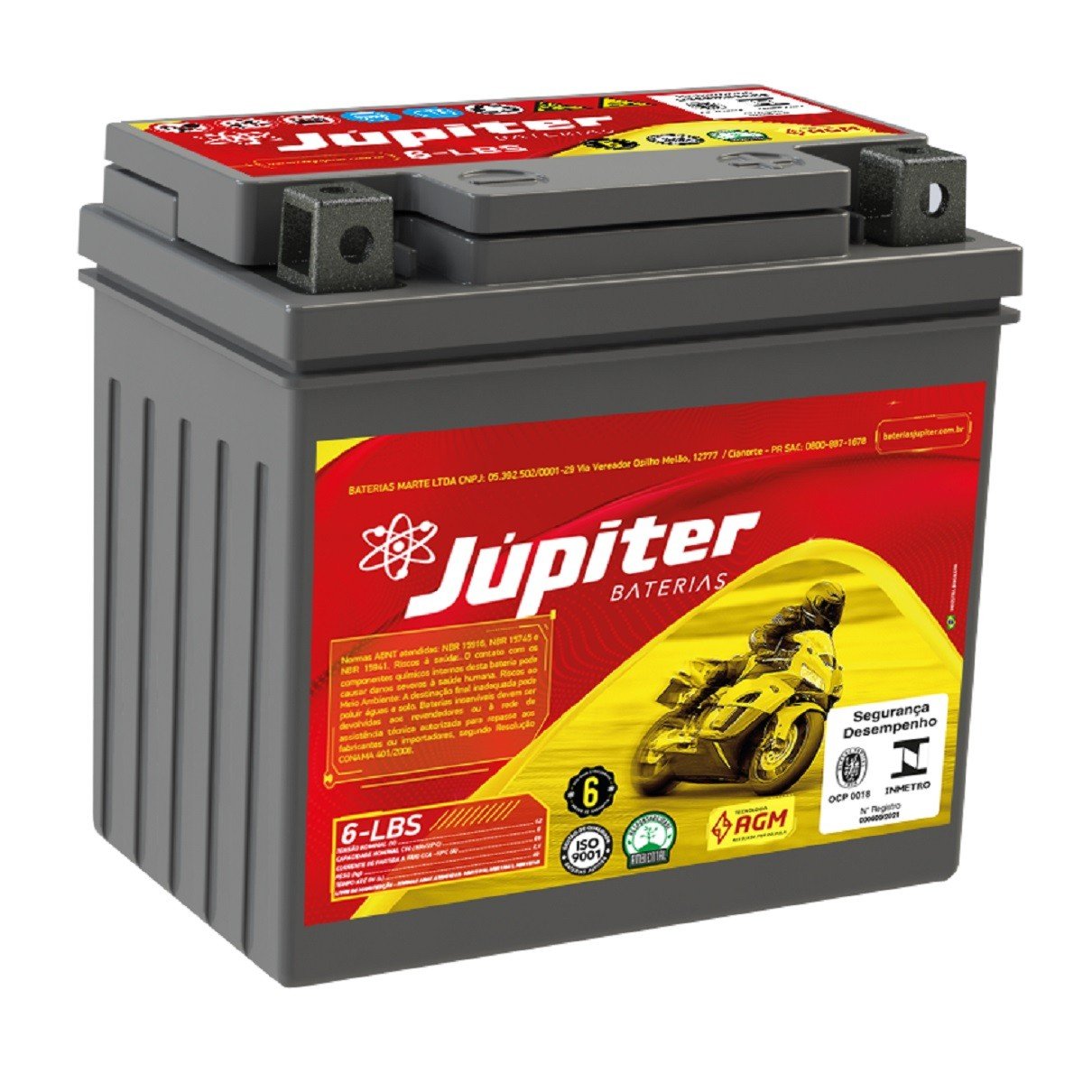 Bateria Agm Moto Júpiter 12v 6ah 6-lbs Ez Cub Nh Aero Nps 50 Ruckus Nxr Bros Esdd Pcx Rc 213v-s E440