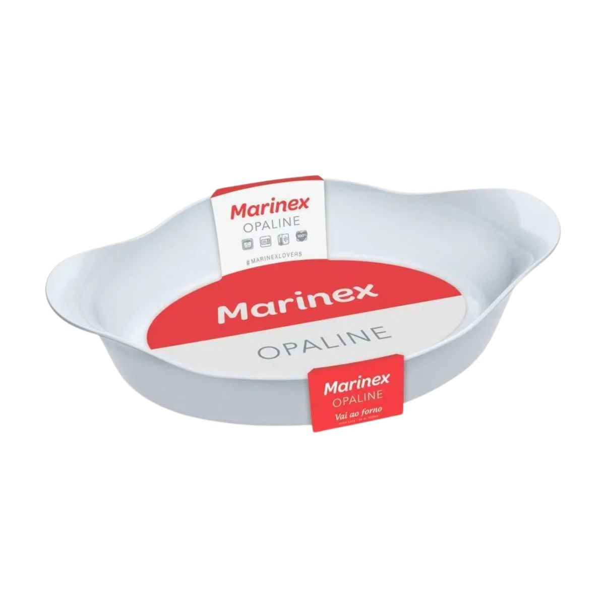 Assadeira Oval Marinex Opaline 1 Litro