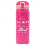 Garrafa Térmica Rosa Melhores Amigas Para Sempre: Fs