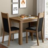 Conjunto Sala de Jantar Madesa Lola Mesa Tampo de Madeira com 2 Cadeiras