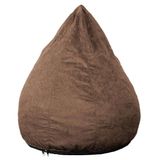 Puff Confort Pera Suede Marrom Claro 90 cm