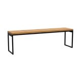 Banco de Jantar Industrial 2 Lugares Stanford Carvalho e Preto 150 cm