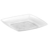 Prato 10 Unidades Branco Quadrado Goldenplast Cristal