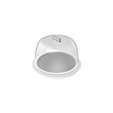 Queijeira Porta Queijo Ou Plastico com Tampa Cúpula Suporte De Frios Branco