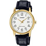 Relogio Casio Masculino Mtp-v002gl 7b2u Dourado Couro Preto