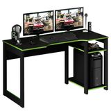 Mesa Para Escritório Home Office Gamer Me4152 Mdp Preto/verde - Gran Belo