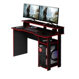 Mesa Para Escritório Home Office Gamer Me4153 Mdp Preto/vermelho - Gran Belo