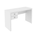 Mesa Com 2 Gavetas Para Escritório Home Office Me4123 Mdp Branco - Gran Belo