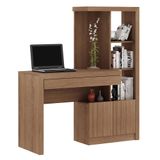 Mesa Conjunto Para Escritório Home Office Me4143 Mdp Amendoa - Gran Belo