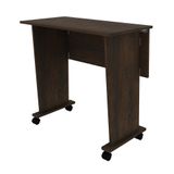 Mesa Com Rodizio Para Escritório Home Office Me4117 Mdp Rustico - Gran Belo